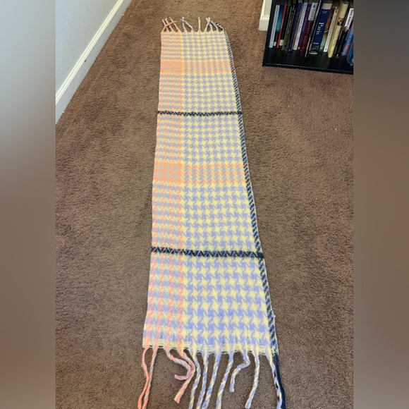 i see you Accessories - 2 FOR $25 I See U Wool Blend Scarf Wrap Periwinkle Plaid Shawl Made In MADRID